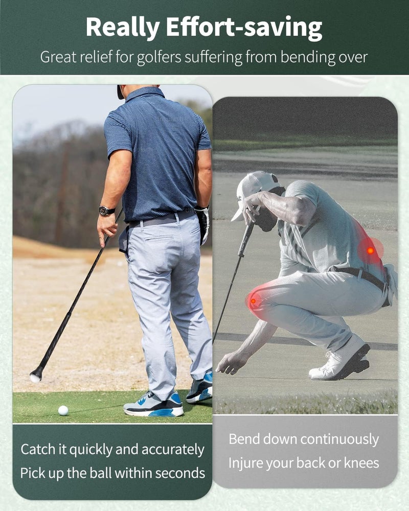 GreenHaven Golf Ball Retriever Grabber for Putters Golf Pick-up Portable Grip Sucker Tool Back Saver for Golfers，3-4 Pack - Image 4